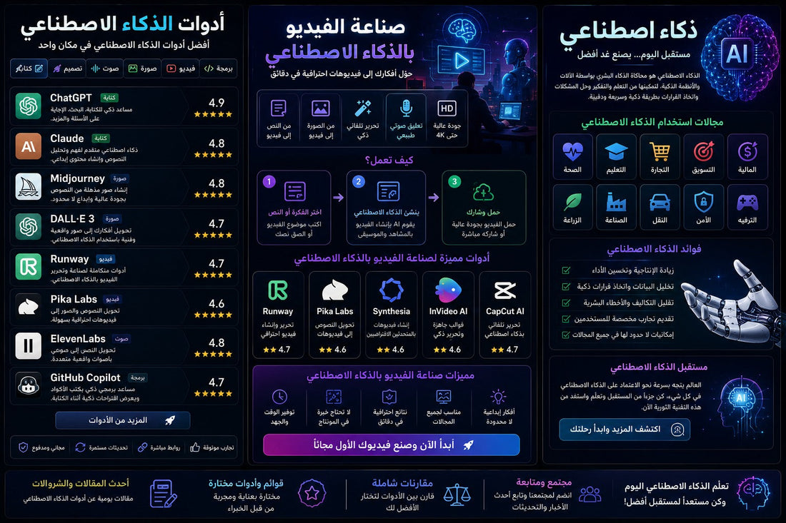 ادوات الذكاء الاصطناعي وصناعة الفيديو بالذكاء الاصطناعي | متجر سمارت ستور