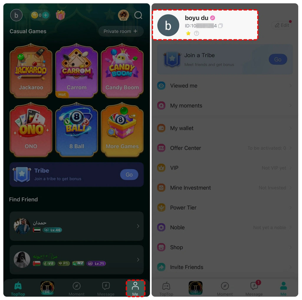 شحن 39300 كوينز TopTop Games & Chat سريع وآمن