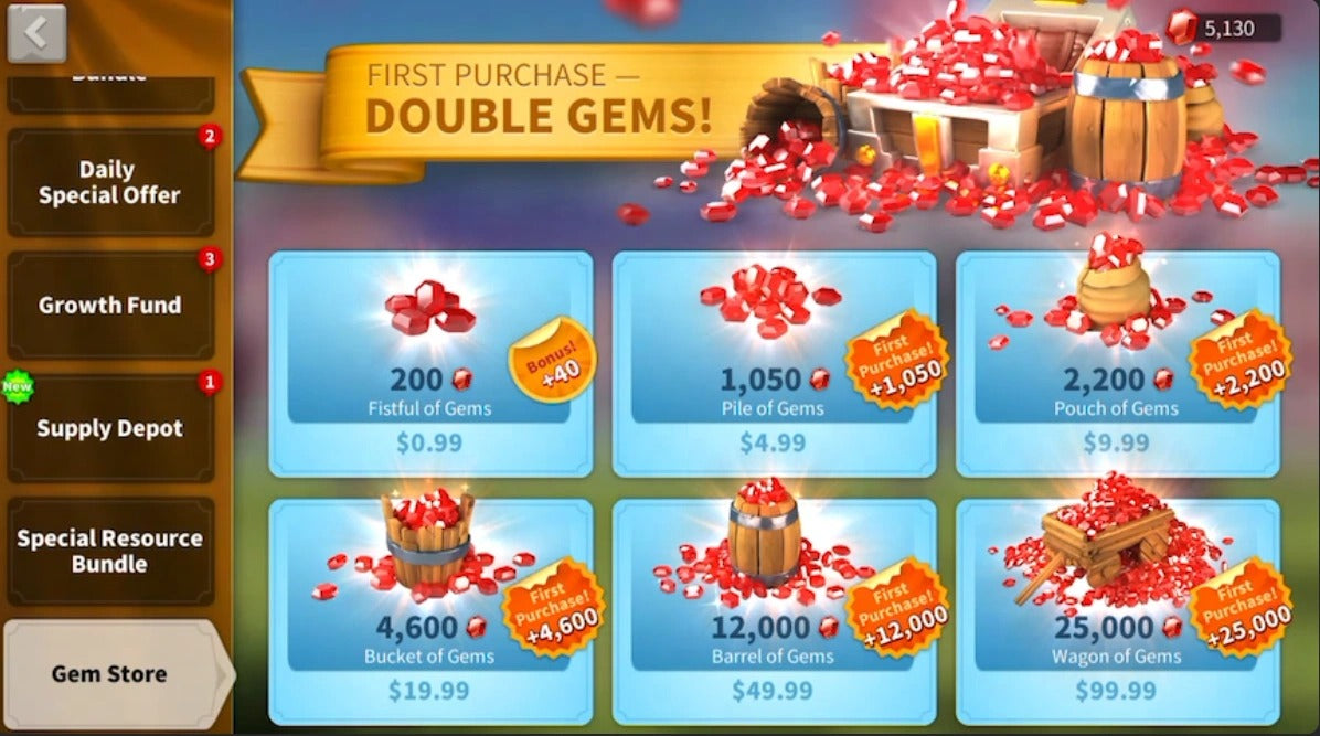 شحن Rise of Kingdoms Any 49.99 Pack | شحن سريع وآمن