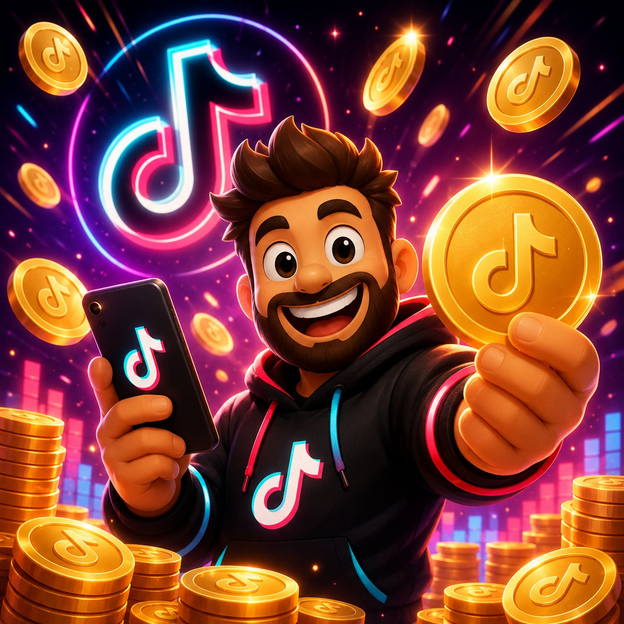 شحن 100000 كوينز تيك توك TikTok Coins سريع وآمن